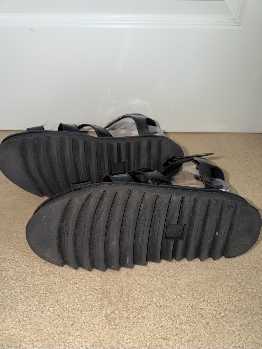 Dr Martens Blaire Womens 11 Black Patent Leather Gladiator Platform Sandals - Picture 6 of 8